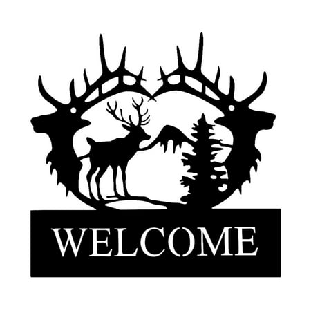 Deer Welcome Hanging Decoration Wrought Iron Wall Ornament Christmas Pendant for Home Living Room Bedroom
Deer Welcome Hanging Decoration Wrought Iron Wall Ornament Christmas Pendant for Home Living Room Bedroom