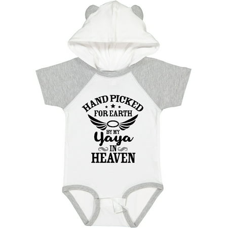 Inktastic Handpicked for Earth by My Yaya in Heaven with Angel Wings Gift Baby Boy or Baby Girl Bodysuit
Inktastic Handpicked for Earth by My Yaya in Heaven with Angel Wings Gift Baby Boy or Baby Girl Bodysuit