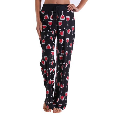 Women s Comfy Casual Pajama Pants Floral Print Drawstring Palazzo Lounge Pants Wide Leg Loose