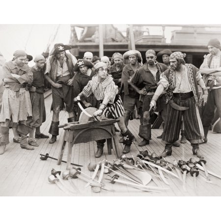 Silent Film Still PiratesNlupino Lane In Pirates Beware 1928 Poster Print by Granger Collection