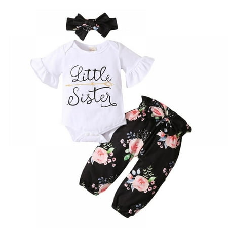 Summer Baby Girl Bodysuit Kids Toddler Girl T-Shirt Tops With Pnats Headband Set 
Summer Baby Girl Bodysuit Kids Toddler Girl T-Shirt Tops With Pnats Headband Set