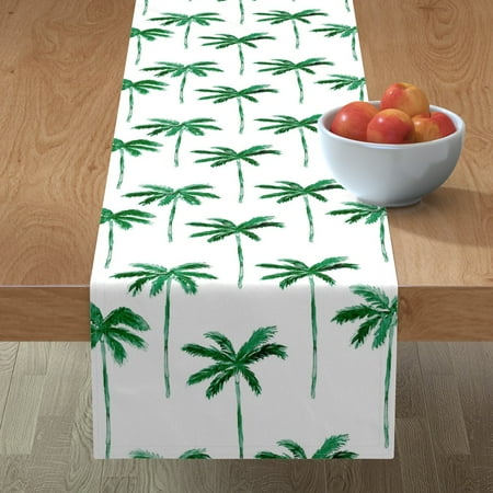 Cotton Sateen Table Runner 90 - Watercolor Palm Tree Green Tropical Beach Scale Print Custom Table Linens by Spoonflower
Cotton Sateen Table Runner 90 - Watercolor Palm Tree Green Tropical Beach Scale Print Custom Table Linens by Spoonflower