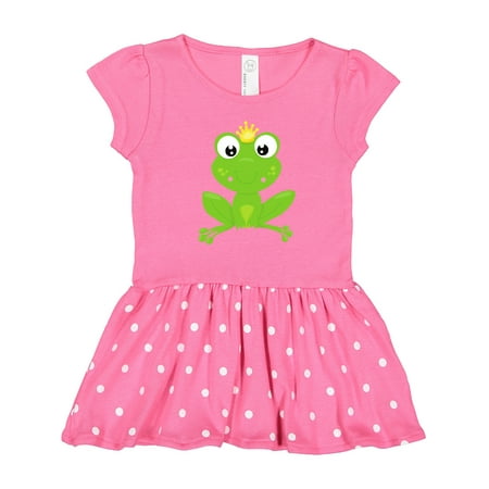 Inktastic Cute Frog Green Frog Crown Frog Prince Gift Toddler Girl Dress