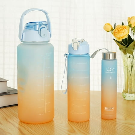 GUSTVE 3 Pack Water Bottles with Straws BPA Free Water Bottles Reusable with Stickers Portable Motivational Water Cups Leak Proof Fitness Camping Men Women 2000ML 800ML 300ML
GUSTVE 3 Pack Water Bottles with Straws BPA Free Water Bottles Reusable with Stickers Portable Motivational Water Cups Leak Proof Fitness Camping Men Women 2000ML 800ML 300ML