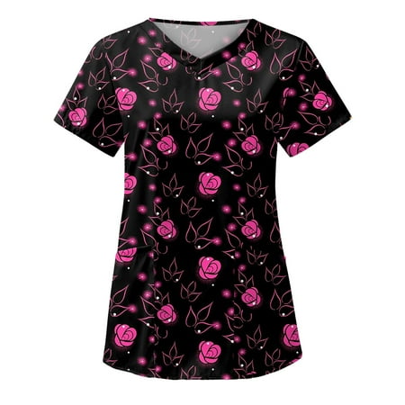 Women Scrubs Top Working Uniform Nurses Clothing Workwear Short Sleeve V-Neck Tops Party Thanksgiving T-Shirts Daily Tshirt
Women Scrubs Top Working Uniform Nurses Clothing Workwear Short Sleeve V-Neck Tops Party Thanksgiving T-Shirts Daily Tshirt