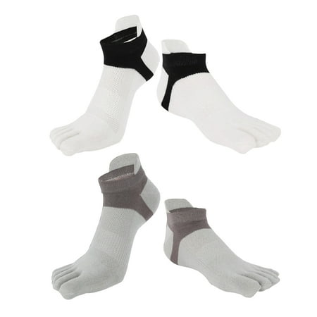 4Pcs Soft Unisex Toe Sweat Absorb Athletic Socks