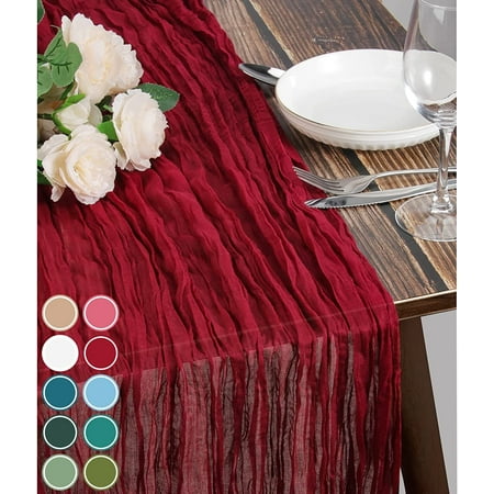 Cheesecloth Table Runner Boho Gauze Cheese Cloth Table Runner Rustic Sheer Runner for Wedding Bridal Baby Shower Birthday Party Cake Table Decoration 5.9FT Long
Cheesecloth Table Runner Boho Gauze Cheese Cloth Table Runner Rustic Sheer Runner for Wedding Bridal Baby Shower Birthday Party Cake Table Decoration 5.9FT Long