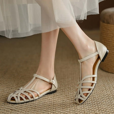 BONIXOOM Womens Sandals Clearance Fall Buckle None Casual Fashion Womens Shoes Beige Size 7
BONIXOOM Womens Sandals Clearance Fall Buckle None Casual Fashion Womens Shoes Beige Size 7