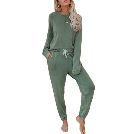 UKAP Women Baggy Pjs Sleepwear Ladies Loose Loungewear Crew Neck Home Clothes Long Sleeve Beam Foot Nightwear With Pockets Green M
UKAP Women Baggy Pjs Sleepwear Ladies Loose Loungewear Crew Neck Home Clothes Long Sleeve Beam Foot Nightwear With Pockets Green M