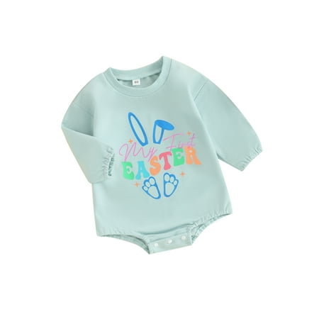 Gupgi Spring Outfits Infant Girl Easter Jumpsuit Bunny EarLetter Print Long Sleeve Romper
Gupgi Spring Outfits Infant Girl Easter Jumpsuit Bunny EarLetter Print Long Sleeve Romper
