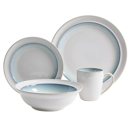 Gibson Elite Lawson 16 Piece Dinnerware Set Teal