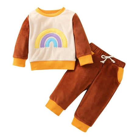 Zlekejiko Baby Girls Boys Cotton Rainbow Autumn Patchwork Long Sleeve Pants Sleepwear Set Clothes
Zlekejiko Baby Girls Boys Cotton Rainbow Autumn Patchwork Long Sleeve Pants Sleepwear Set Clothes