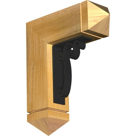 4 W x 13 1/2 D x 16 H Avery Arts & Crafts Ironcrest Rough Sawn Bracket Western Red Cedar (2 W x 5 1/2 D x 8 H Iron Bracket)
4 W x 13 1/2 D x 16 H Avery Arts & Crafts Ironcrest Rough Sawn Bracket Western Red Cedar (2 W x 5 1/2 D x 8 H Iron Bracket)