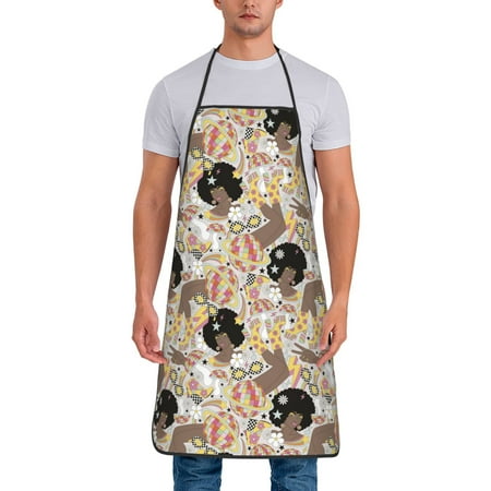 Naloa 1Pack Adjustable Bib Apron Waterdrop Resistant Cooking Kitchen Aprons for Women Men Chef Groovy Disco Print
Naloa 1Pack Adjustable Bib Apron Waterdrop Resistant Cooking Kitchen Aprons for Women Men Chef Groovy Disco Print