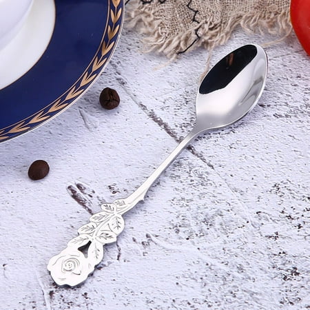 Creative Design Gold Plated Teaspoon String Long Handle Rose Flower Tea Coffee Spoon Tableware Kitchen Gadgets Ice Cream Tools
Creative Design Gold Plated Teaspoon String Long Handle Rose Flower Tea Coffee Spoon Tableware Kitchen Gadgets Ice Cream Tools
