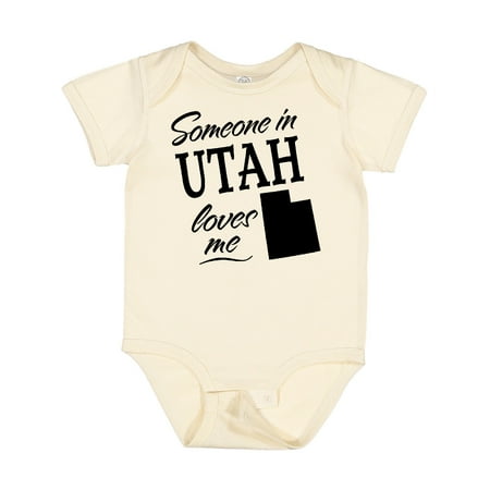 Inktastic Someone in Utah Loves Me Gift Baby Boy or Baby Girl Bodysuit