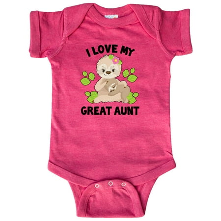 Inktastic Cute Sloth I Love My Great Aunt with Green Leaves Gift Baby Boy or Baby Girl Bodysuit
Inktastic Cute Sloth I Love My Great Aunt with Green Leaves Gift Baby Boy or Baby Girl Bodysuit