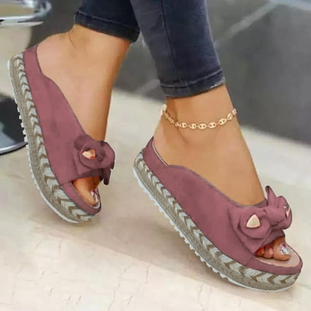 Aayomet Sandals for Women Casual Summer Women s Beach Summer Open Shoes Toe Weave Breathable Flat Slip-On Bow Sandals Women s Pink 9
Aayomet Sandals for Women Casual Summer Women s Beach Summer Open Shoes Toe Weave Breathable Flat Slip-On Bow Sandals Women s Pink 9
