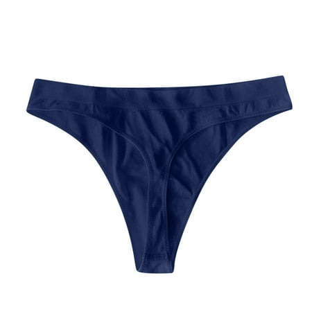 Women Comfortable Panties Womens Seamless Underwear Thongs Low Rise Solid Panties