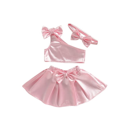 Bagilaanoe 2Pcs Toddler Baby Girls Skirt Set One-shoulder Sleeveless Vest Tops + A-line Skirt + Hairband 6M 12M 18M 24M 3T 4T Kids Pink Outfits
Bagilaanoe 2Pcs Toddler Baby Girls Skirt Set One-shoulder Sleeveless Vest Tops + A-line Skirt + Hairband 6M 12M 18M 24M 3T 4T Kids Pink Outfits