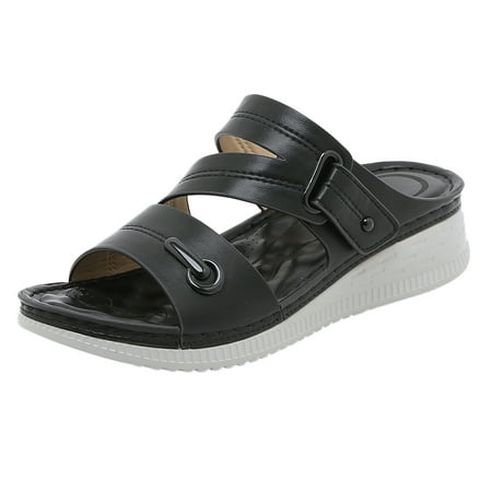 Cathalem Fashion Women Summer Slip On Casual Open Toe Wedges Comfortable Beach Shoes Sandals Slippers Black 41
Cathalem Fashion Women Summer Slip On Casual Open Toe Wedges Comfortable Beach Shoes Sandals Slippers Black 41