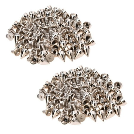 100Pcs Metal Cone Screwback Spikes Stud Leather Cloth Craft DIY Goth Punk Spot