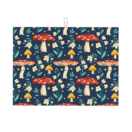 Dish Drying Mat Colorful Mushrooms (4) Highly Absorbent Microfiber Drying Mat Kitchen Counter or Sink Drawer Liner 16x18 Kitchen Drying Mat Coffee Mat Kitchen Essentials
Dish Drying Mat Colorful Mushrooms (4) Highly Absorbent Microfiber Drying Mat Kitchen Counter or Sink Drawer Liner 16x18 Kitchen Drying Mat Coffee Mat Kitchen Essentials