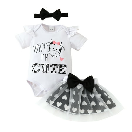 Inevnen Baby Girls Skirt Suit Romper Shirt + Heart Print A-Lined Half Dress + Head Band
Inevnen Baby Girls Skirt Suit Romper Shirt + Heart Print A-Lined Half Dress + Head Band