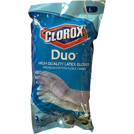 Clorox Duo Latex Gloves - Large