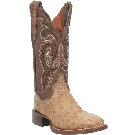 Women s Dan Post Kylo Full Quill Ostrich Boots Handcrafted Taupe
