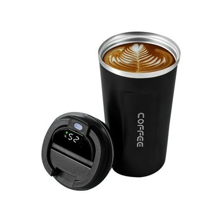 510Ml Smart Thermo Bottle for Coffee LED Temperature Display Thermal Mug Insulated Tumbler Coffee Cup Black
510Ml Smart Thermo Bottle for Coffee LED Temperature Display Thermal Mug Insulated Tumbler Coffee Cup Black