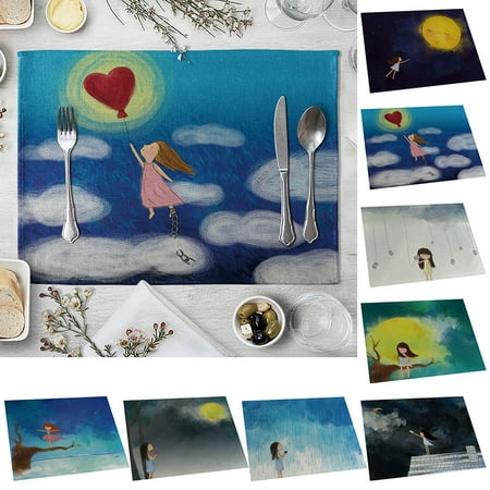 NUZYZ 42x32cm Cute Moon Girl Print Heat Insulation Placemat Waterproof Table Cup Pad
NUZYZ 42x32cm Cute Moon Girl Print Heat Insulation Placemat Waterproof Table Cup Pad
