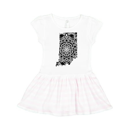 Inktastic Indiana Silhouette Mandala Gift Toddler Girl Dress