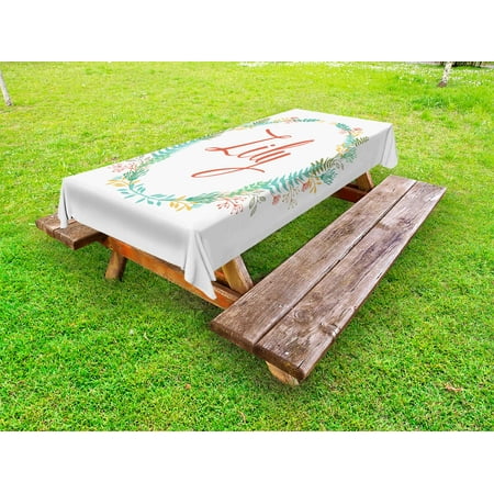 Lily Outdoor Tablecloth Colorful Wreath Design with Foliage Leaf Celebratory Girl Name Classic Nature Pattern Decorative Washable Fabric Picnic Tablecloth 58 X 104 Inches Multicolor by Ambesonne
Lily Outdoor Tablecloth Colorful Wreath Design with Foliage Leaf Celebratory Girl Name Classic Nature Pattern Decorative Washable Fabric Picnic Tablecloth 58 X 104 Inches Multicolor by Ambesonne