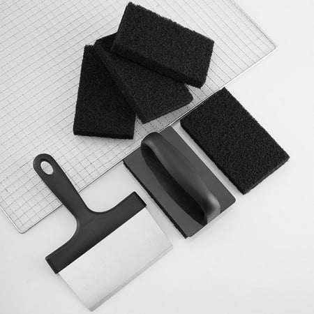 7 Pieces Griddle Cleaning with Handle for Barbecue Grill Cleaning Brush