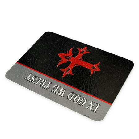 KuzmarK Glass Cutting Board - In God We Trust