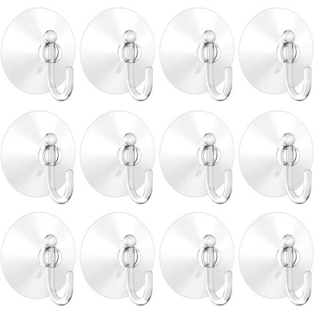 Suction Cup Hooks 2.36Inches Strong Clear Cup Plastic Hooks Heavy Duty Home Kitchen Bathroom Wall Window Hook Hangers(12Pack) Suction Hooks
Suction Cup Hooks 2.36Inches Strong Clear Cup Plastic Hooks Heavy Duty Home Kitchen Bathroom Wall Window Hook Hangers(12Pack) Suction Hooks