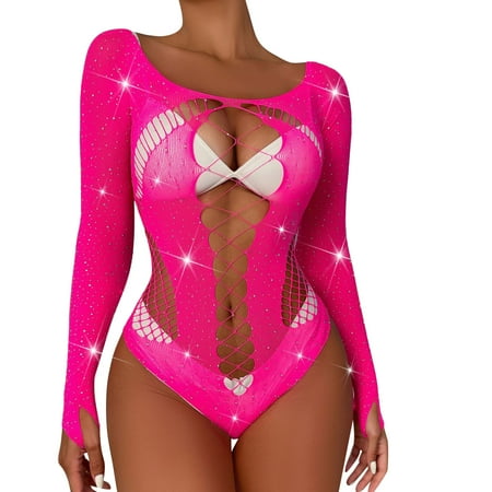 Underwear Women Seamless Ladies Bright Diamond Lingerie Long Sleeve Mesh Transparent Hollow Lingerie Panties Jumpsuit Lingerie
Underwear Women Seamless Ladies Bright Diamond Lingerie Long Sleeve Mesh Transparent Hollow Lingerie Panties Jumpsuit Lingerie