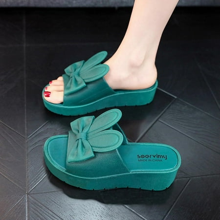 AXXD Sandals Women Summer Thick Bottom Slope Heel Shoes Beach Sandals Rabbit Casual Slippers(5.5 Green)
AXXD Sandals Women Summer Thick Bottom Slope Heel Shoes Beach Sandals Rabbit Casual Slippers(5.5 Green)