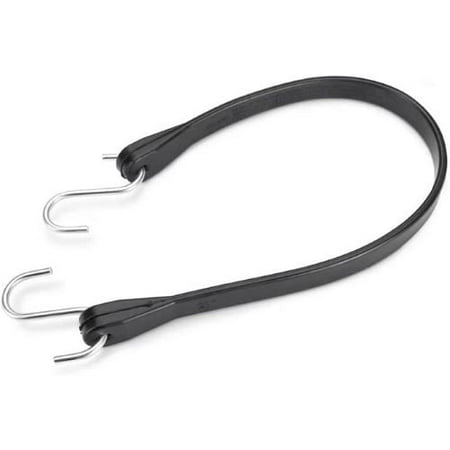 Max MM10 24 Black EPDM Rubber Tarp Bungee Cord Straps - Quantity of 20