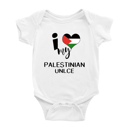 I Heart My Palestinian Unlce Palestine Love Flag Baby One-Pieces Baby Bodysuit (White 3-6 Months)
I Heart My Palestinian Unlce Palestine Love Flag Baby One-Pieces Baby Bodysuit (White 3-6 Months)