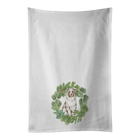 Australian Shepherd Red Merle Christmas Wreath White Kitchen Towel Set of 2 19 in x 28 in
Australian Shepherd Red Merle Christmas Wreath White Kitchen Towel Set of 2 19 in x 28 in