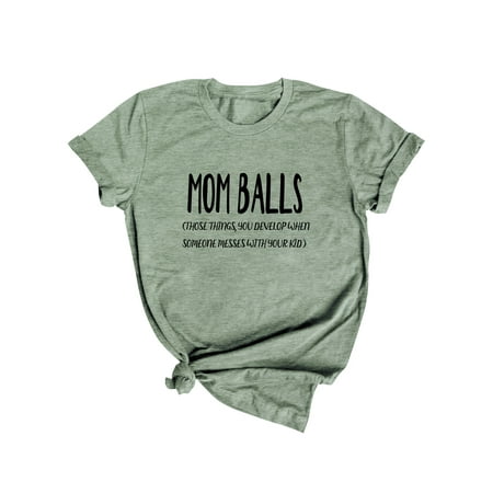 TWZH Women Mom Balls Those Things You Develop When Someone Messes With Tees
TWZH Women Mom Balls Those Things You Develop When Someone Messes With Tees