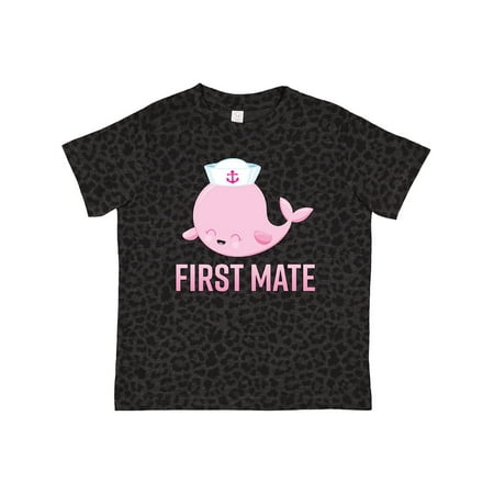 Inktastic First Mate Cute Pink Whale Gift Toddler Boy or Toddler Girl T-Shirt