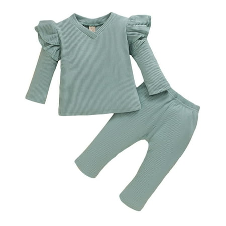 Honeeladyy Winter Toddler Baby Girls Long Sleeve Ruffles Solid Tops+Pants Outfits Set Green Discount
Honeeladyy Winter Toddler Baby Girls Long Sleeve Ruffles Solid Tops+Pants Outfits Set Green Discount