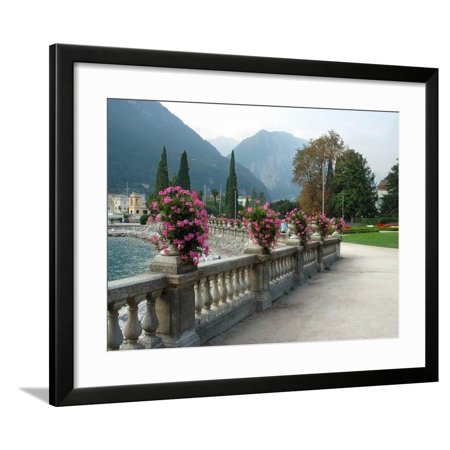 Mount Rocchetta, Riva del Garda Promenade, Lake Garda, Italy Framed Print Wall Art By Lisa S. Engelbrecht