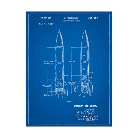 Von Braun Rocket Missile Patent Print Wall Art By Cole Borders