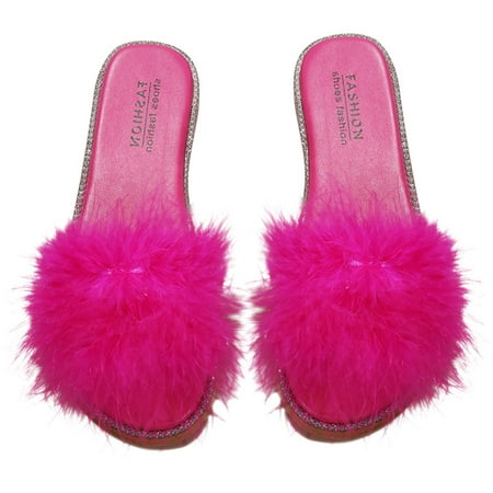 Kukoosong Womens Sanndalss Summer Fashion Colour Feather Slippers Round Toe Flat Casual Slippers Flat Sandals for Women Hot Pink 36
Kukoosong Womens Sanndalss Summer Fashion Colour Feather Slippers Round Toe Flat Casual Slippers Flat Sandals for Women Hot Pink 36