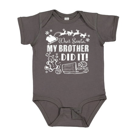 Inktastic Dear Santa My Brother Did It Funny Christmas Gift Baby Boy or Baby Girl Bodysuit
Inktastic Dear Santa My Brother Did It Funny Christmas Gift Baby Boy or Baby Girl Bodysuit