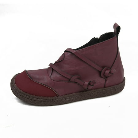 Womens Flat Ankle Boots Ladies Vintage Winter Casual Zipper Round Toe Shoes Party 36
Womens Flat Ankle Boots Ladies Vintage Winter Casual Zipper Round Toe Shoes Party 36